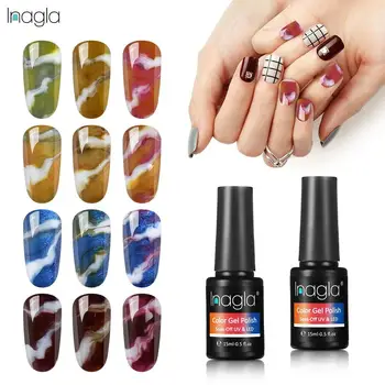 

Inagla Nail Art 15ml Changeable Gel Nail Polish UV & LED Lamp Soak Off Varnish Base Top Coat Acrylic Lacquer Long Lasting