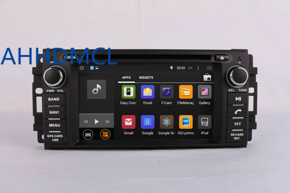 AHHDMCL Автомобильный мультимедийный плеер стерео радио аудио DVD Android 9,0 навигация 2G ram для Jeep Commander Wrangler 2007 2008~ Up