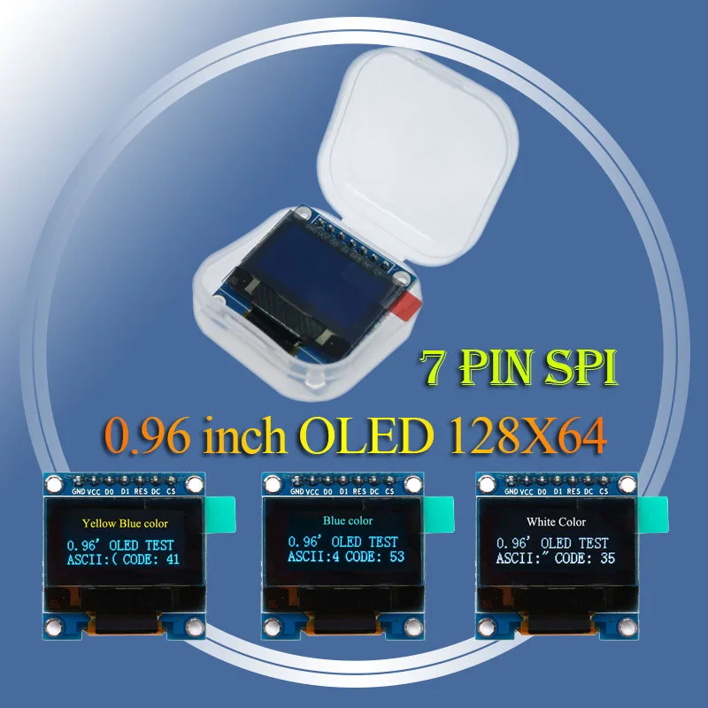 0,96 дюймовый IIC SPI серийный 128X64 белый желтый синий OLED дисплей модуль IEC плата с ЖК-экраном 0,9" SSD1306 для Arduino/stm32/51