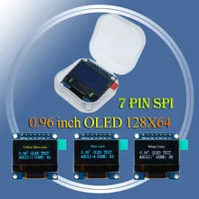 0,96 дюймовый IIC SPI серийный 128X64 белый желтый синий OLED дисплей модуль IEC плата с ЖК-экраном 0,9" SSD1306 для Arduino/stm32/51
