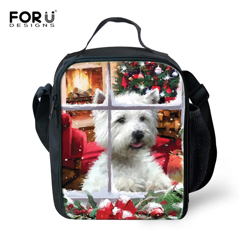 

FORUDESIGNS Westie Dog Portable Thermal Lunch Bags for Women Kids Men Multifunction Food Picnic Box Insulated Tote Bag Storage