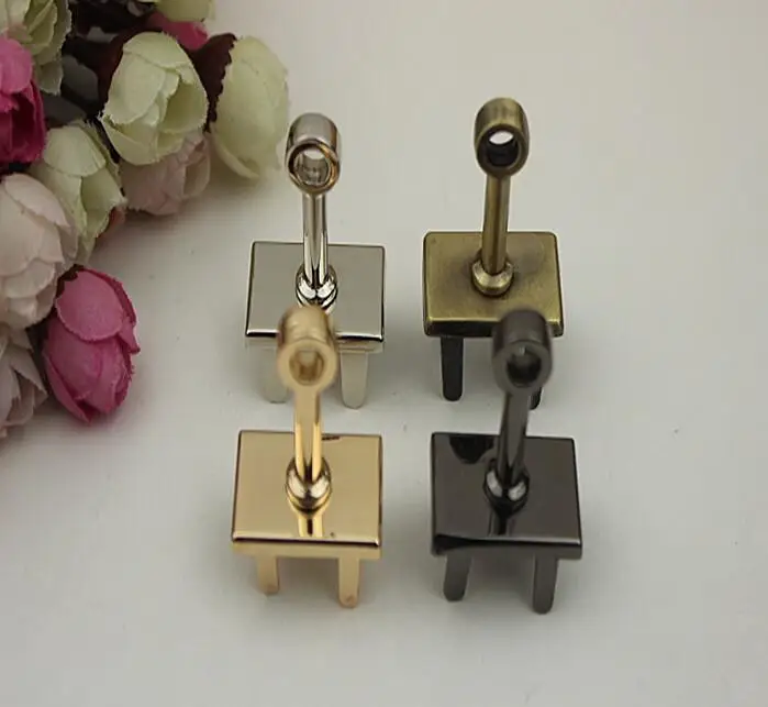 

(10 PCS/lot) DIY hardware plating processing leather handbags pole twist lock plate base decoration accessories