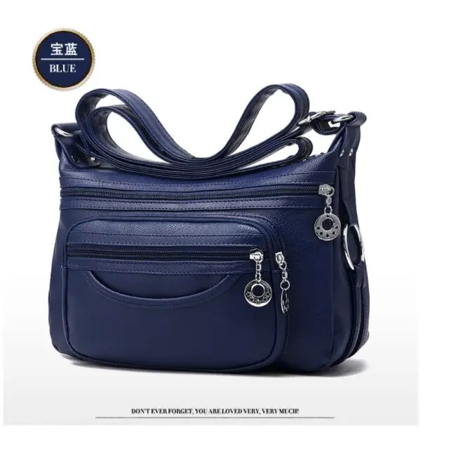 Couro Bolsa de Ombro Feminino Bolsa Com Zíper Decoração