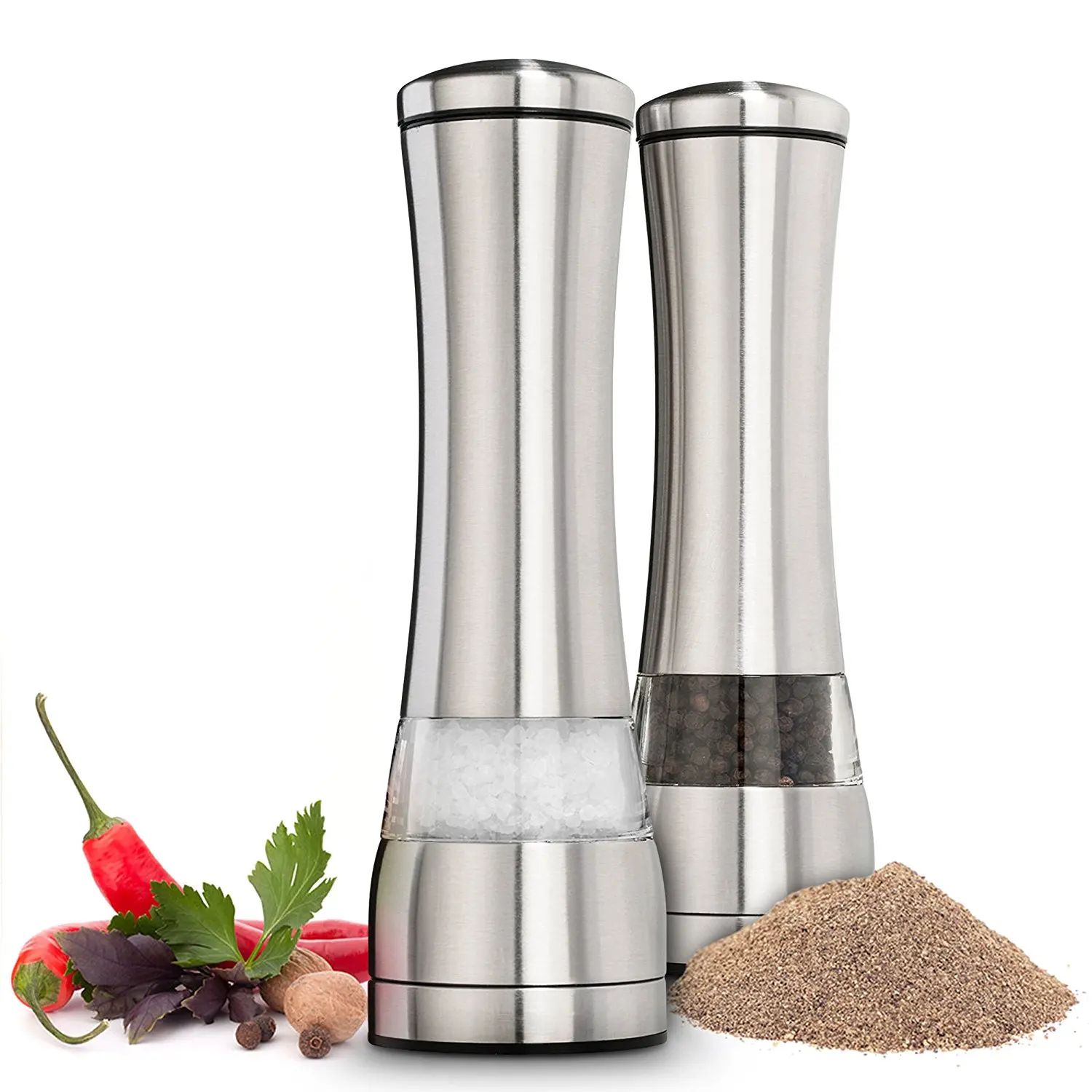 

1 Piece Stainless Steel Manual Salt And Pepper Mill Grinder For Cooking Kitchen Tools