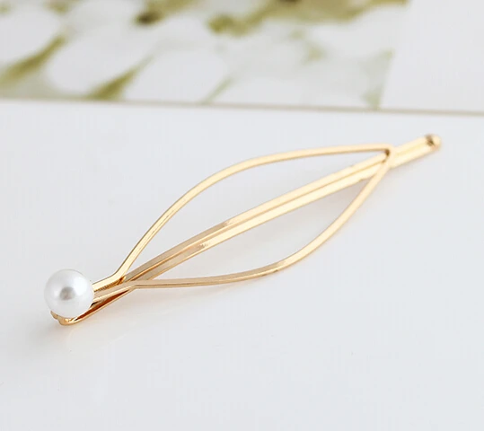 

European style simple atmospheric imitation pearl jewelry wild golden headdress hairpin hairpin hair accessories free shipping
