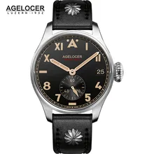 AGELOCER Brand Men Luxury Authentic Pilot Male Watches Dive 100M Waterproof Outdoor Shockproof Mens Watch Automatic 316L steel