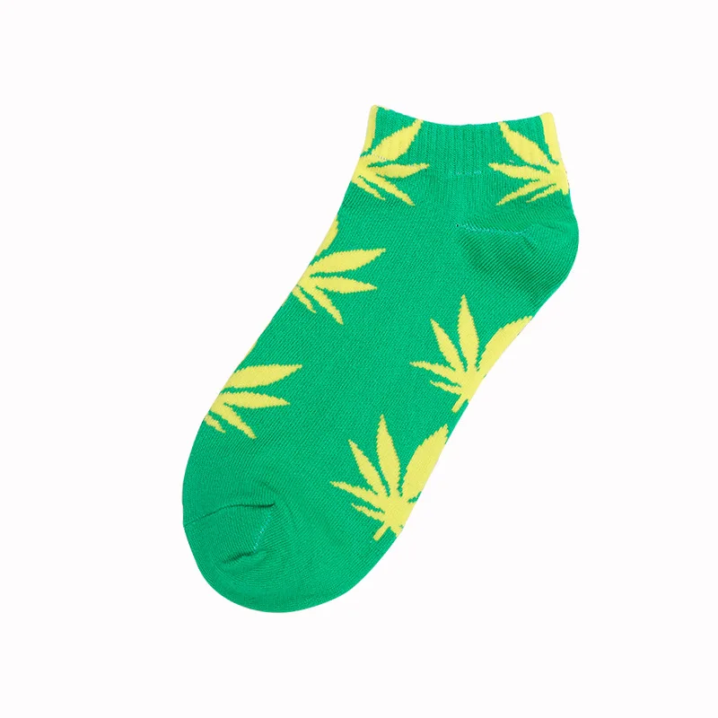 Носки с листьями конопли носки для скейтборда с кленовыми листьями креативные хлопковые носки для скейтборда - Цвет: HYFY-13