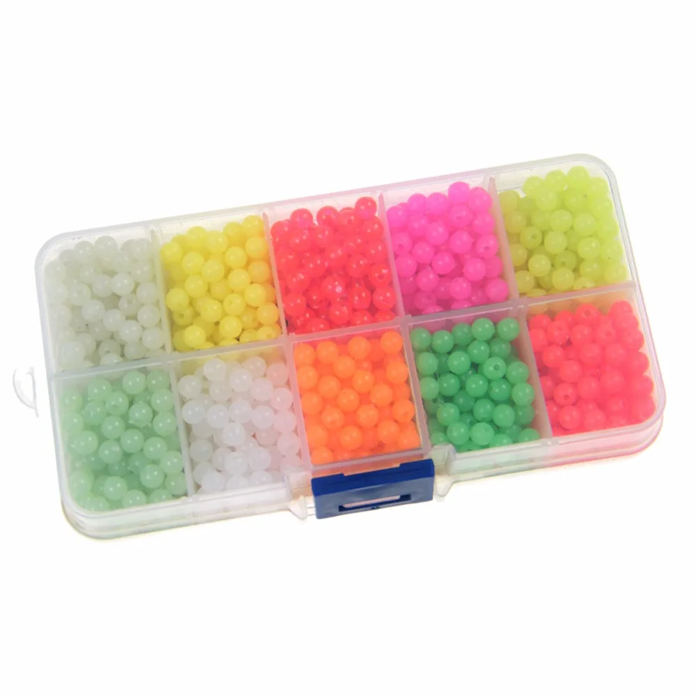 1000Pcs/Set Fishing Beads 5mm Plastic Floating Carp Fishing Bead