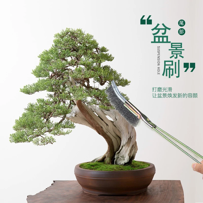 

Metal Nylon Bonsai Shaping Brush Modeling Plant Pots Cleaner Gadgets Garden Tools