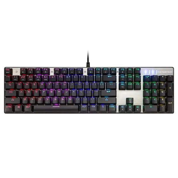 

Motospeed Inflictor CK104 Mechanical USB Keyboard Switches Colorful LED Illuminated Backlit RGB SL Water Resistant Gaming Keyb