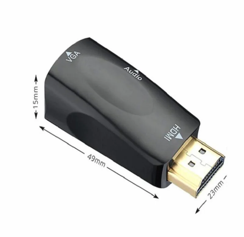 2 шт./лот адаптер hdmi-vga аудиокабель конвертер мужчин и женщин HD 1080 P для ПК ноутбука ТВ коробка Компьютерный дисплей проектор
