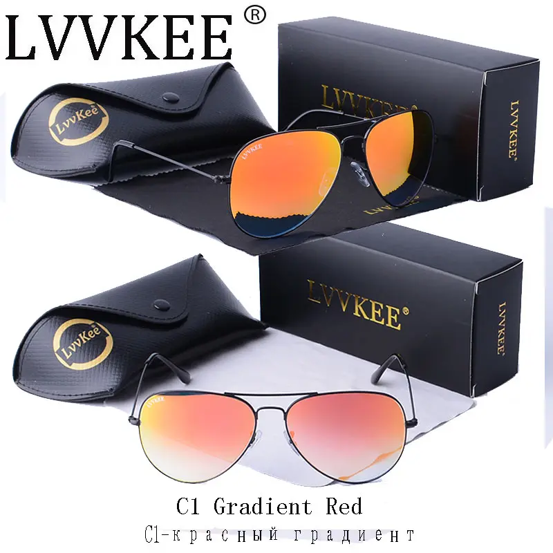 Солнцезащитные очки Lvvkee с градиентными линзами uv400 для мужчин и женщин