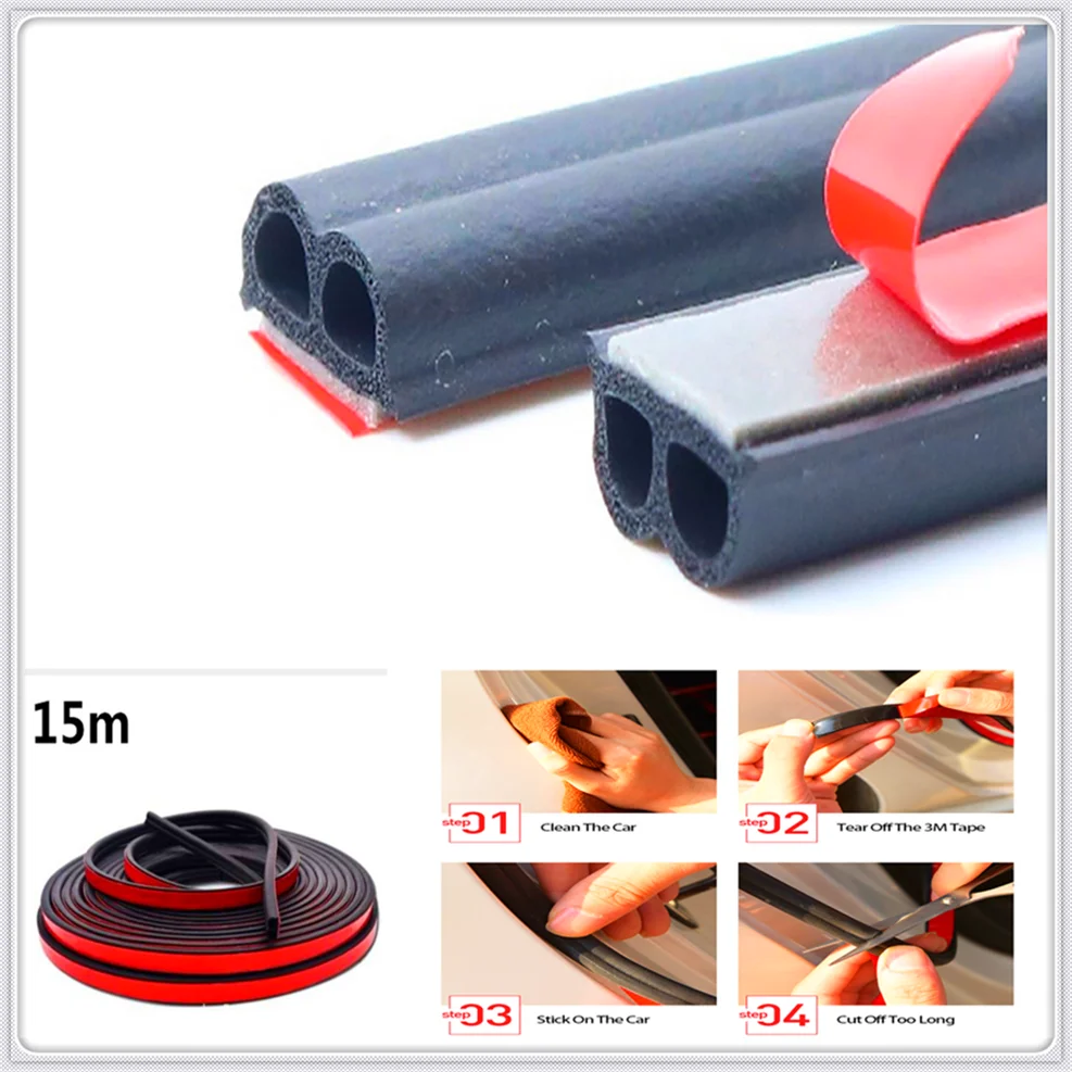 

CAR 10m Door Seal Strip B Type Rubber Sound Noise sealing for Kia eco Pro-cee-d KOUP cee-d Rondo Kue Kee KV7 POP VG