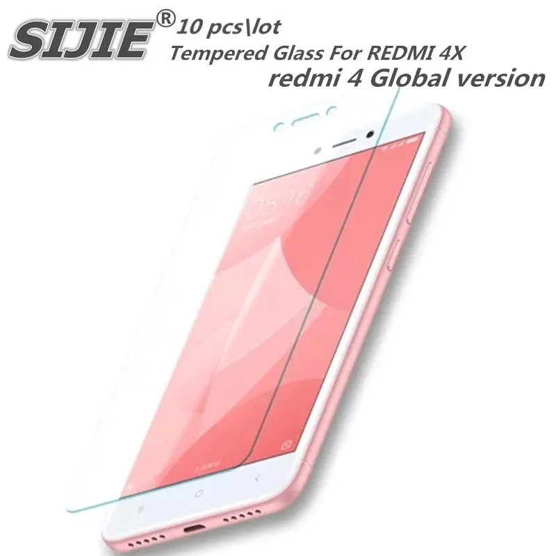 

SIJIE 10PCS Tempered Glass For XIAOMI REDMI 4X 2.26mm Screen Protector protective anti scratch stronger real 9H fast shipping