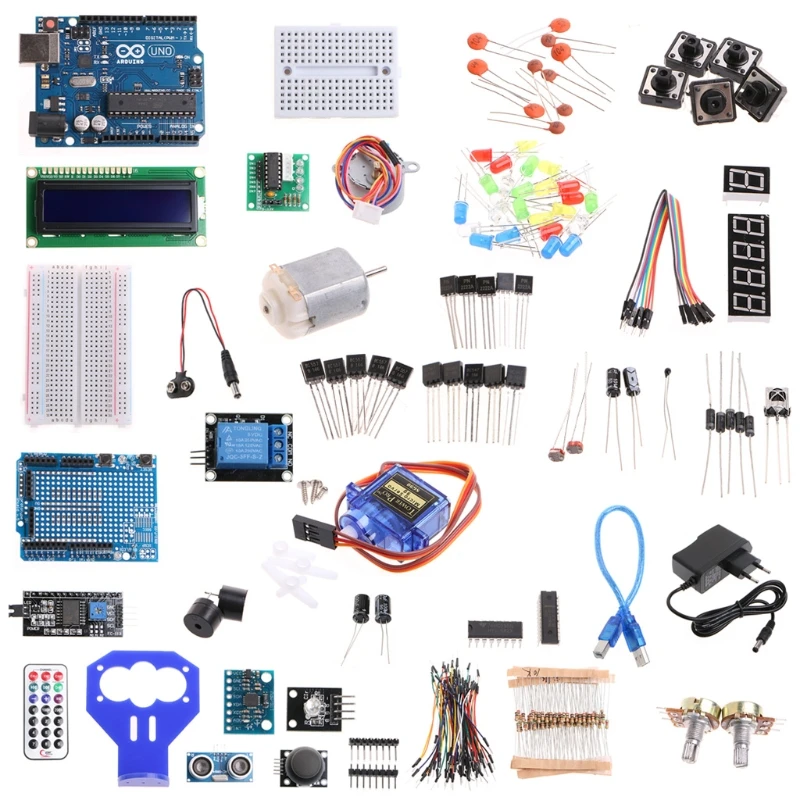 Ultimate Starter Kit Ultrasonic Sensor+UNO R3+LCD1602 Screen Mega2560 UNO frree shipping top selling high qualiy uno r3 starter kit 1602 lcd dot matrix breadboard led resistor hot selling