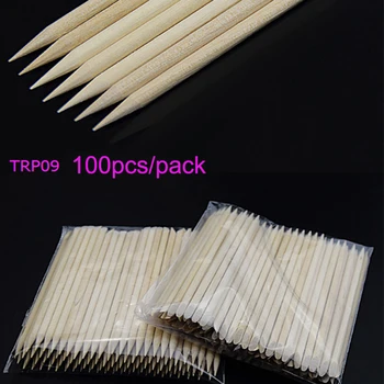 

100PCs Orange Wood Stick Sticks 11.5cm Pusher Remover Nails Pusher Polish Remover Manicure Nail Care Tools,TRP09