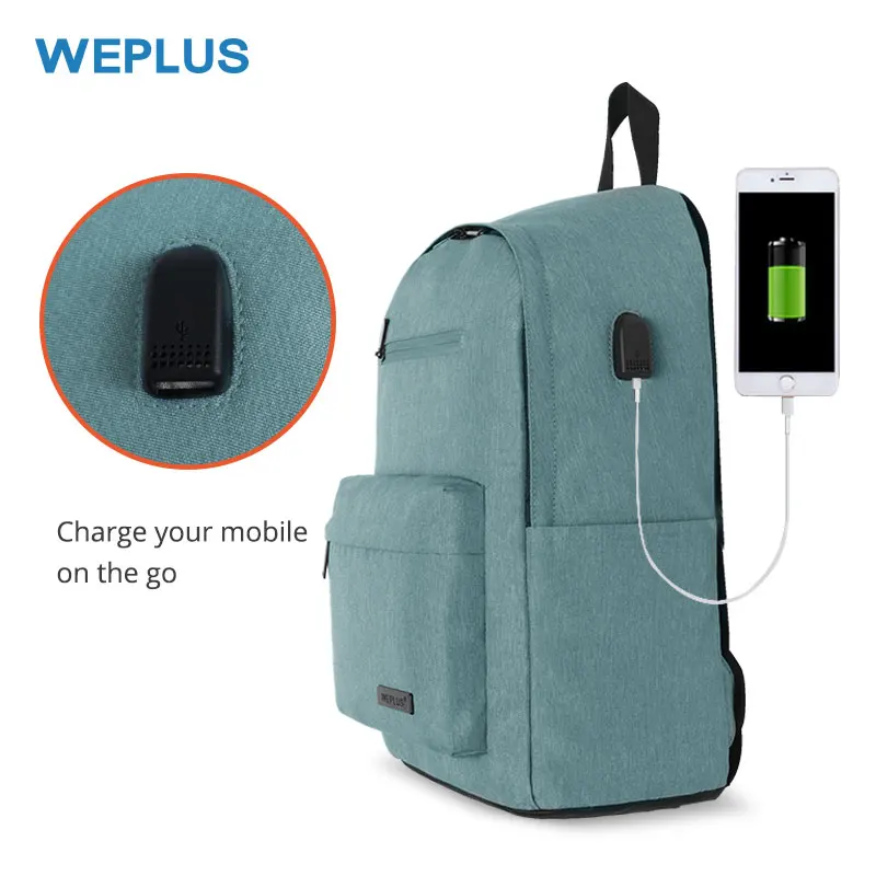 WEPLUS повседневный рюкзак зарядка через usb школьные сумки для мужчин женщин