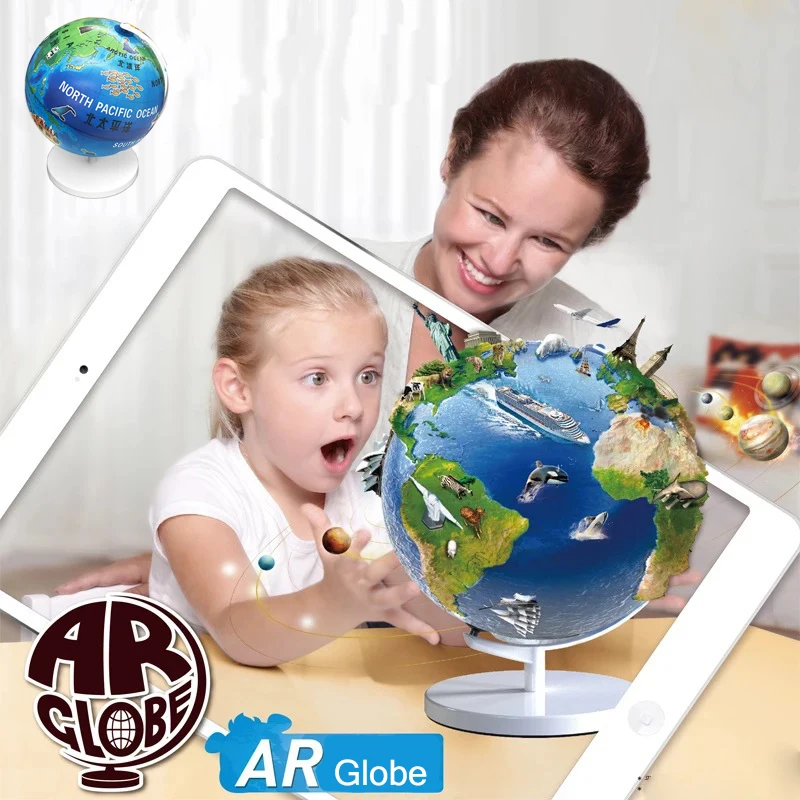 

2018 New Arrival BD01 3D AR Globe Learning & Education Toys Augmented Reality Toys Geographical Knowledge Toy Best Gift for Kids