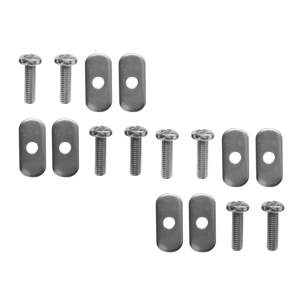 8 Sets Spare Kayak Track Rail Stainless Steel Screws & Nuts Hardware Fitting Kayak Mounting