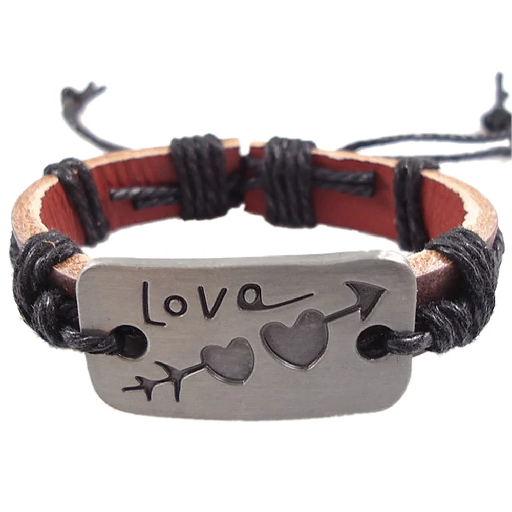 Женский и мужской браслет из натуральной кожи повседневный Плетеный ремень