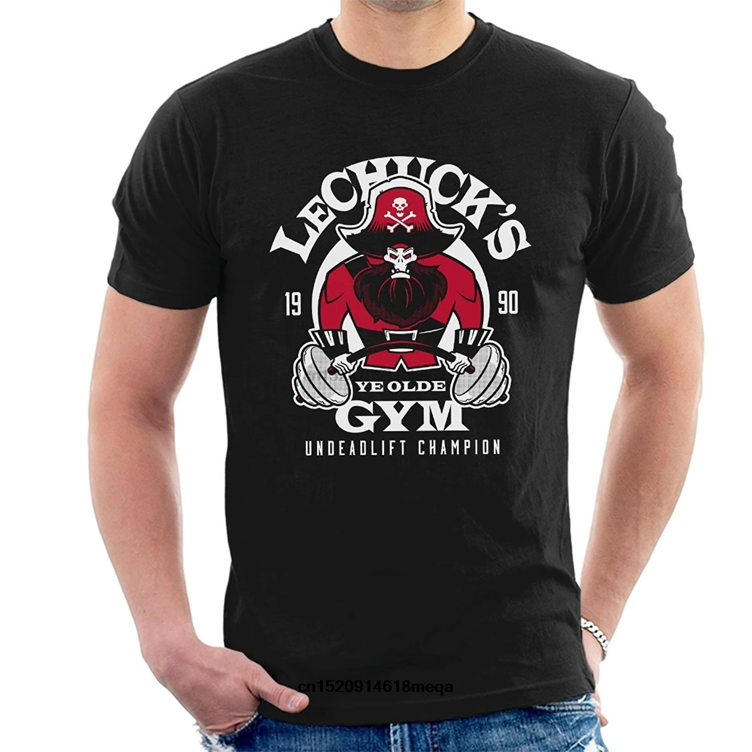 Футболка остров обезьян LeChucks тренажерный зал черная классная мужская футболка