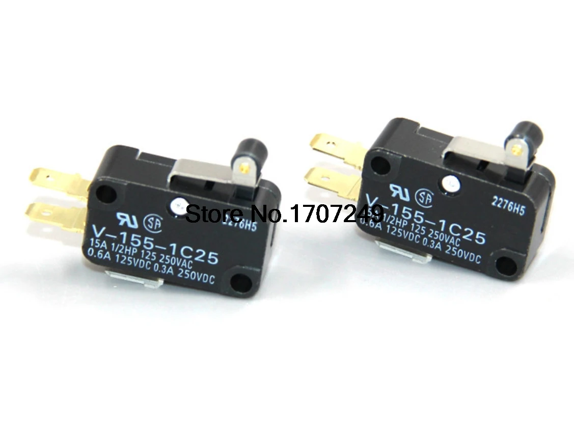 Omron Micro Limit Switch V-15-1C25 15A 125/250VAC #E66D 