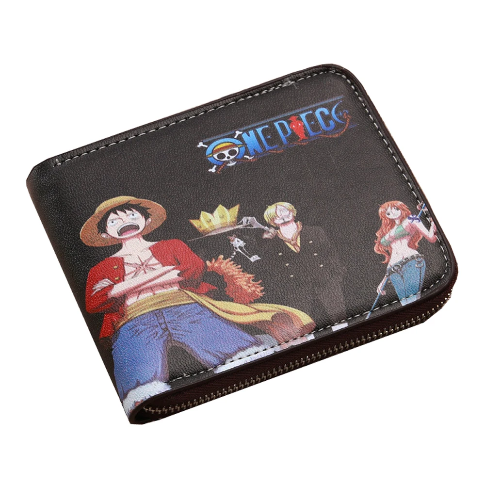 

2018 New Japanese Anime One Piece Naruto Creative Design Short Style Men Woman Wallet Cartoon Coin Purse Change Carteira