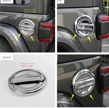 

Lapetus Accessories For Jeep Wrangler JL 2018 - 2020 Chrome Bright Oil Fuel Gas Tank Cap Protection Molding Cover Kit Trim / ABS