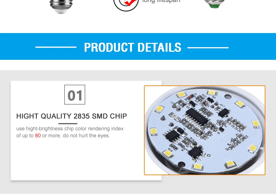 Ampoule LED E27 Smart Radar Light bulb Lamp (12)