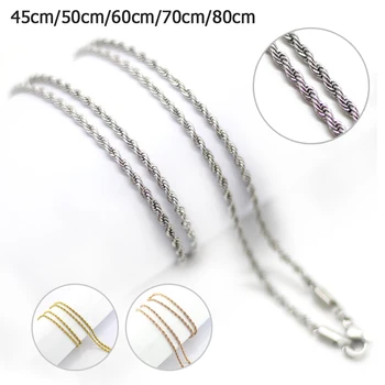 

Hotsale 10pcs 2.2mm Width 316 Stainless Steel Chain Necklace For Pendant Jewelry Diffuser Locket Chains For Women Men Jewelry