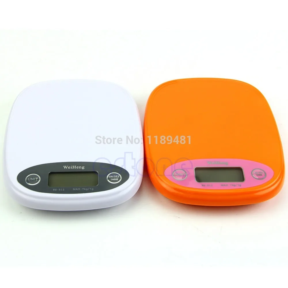 

Scales 7kg/1g 5kg Food Diet Postal Digital Scale balance Measuring weighing scales Backligh Electronic