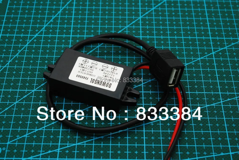 Водонепроницаемый Женский USB интерфейс 12 В до 5 DC преобразователь Регулятор 15 Вт 3A