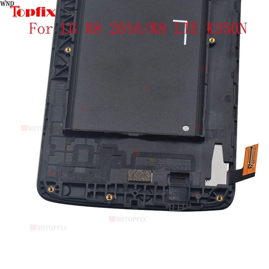 5.0inch 100% Tested For LG K8 2016 K350N K350E K350DS LCD Display Touch Screen Digitizer Assembly With Frame Replacement Parts (1)