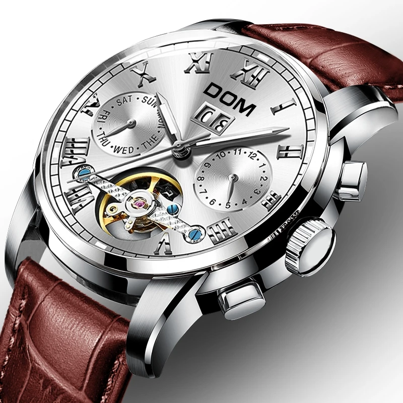 

Man Watch DOM Brand Mechanical Watches Sport Waterproof Luxury Fashion Wristwatch Relogio Masculino M-75L-7M