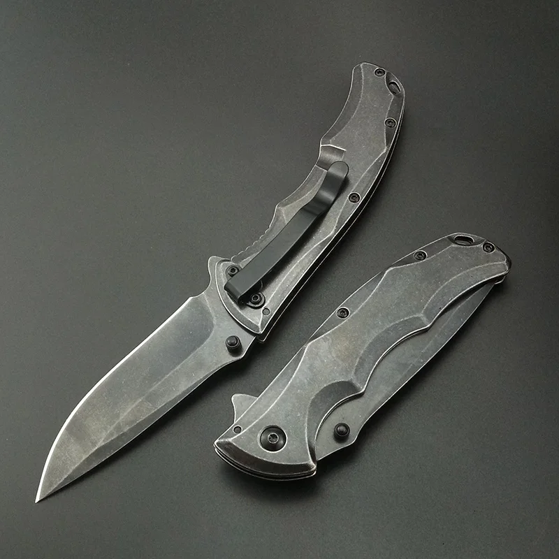 Тактический нож stonewash из нержавеющей стали 440C силы дикого выживания нож Открытый самообороны складной нож джунгли обороны нож