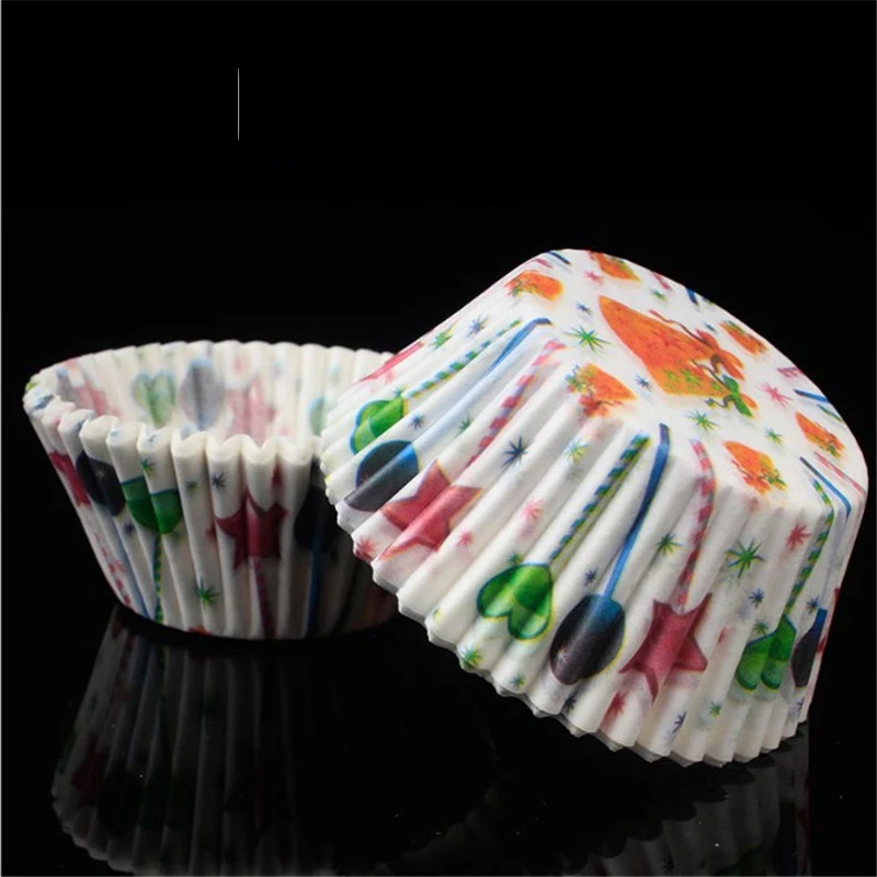 

VOGVIGO 100Pcs Food Grade Round Shape Muffin Cases Paper Cake Cupcake Liner Baking Mold Bakeware Maker Cake Mold Tray