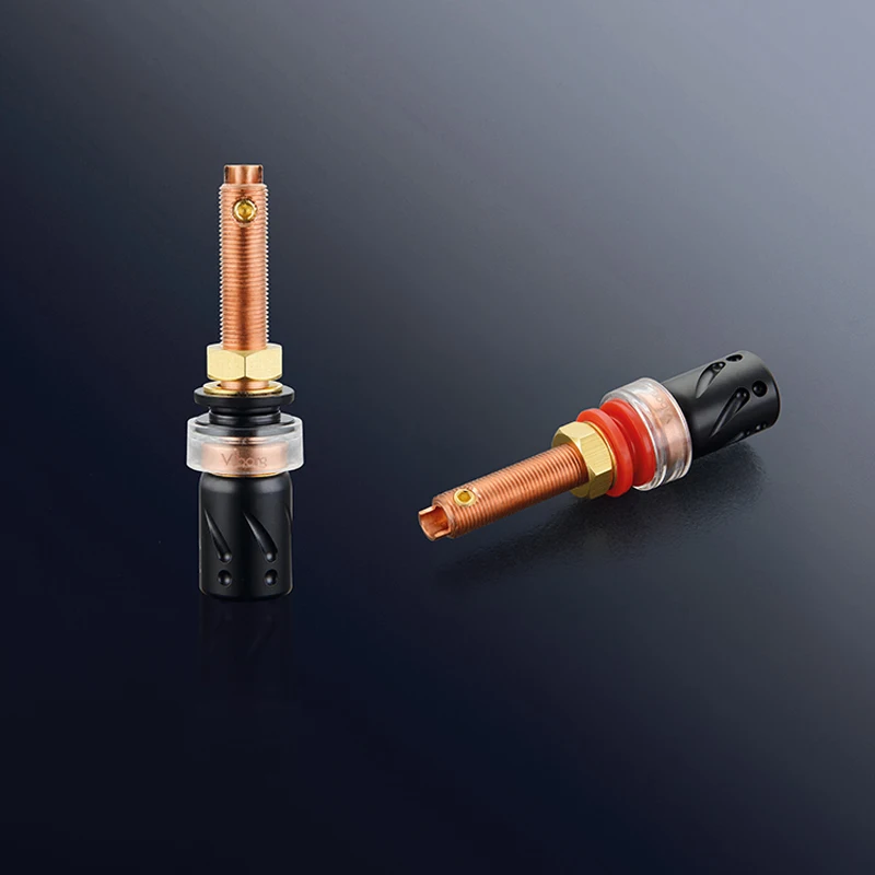 Free shipping Viborg 4pcs BP613 99 998 Pure copper binding post hifi amplifer Long font b