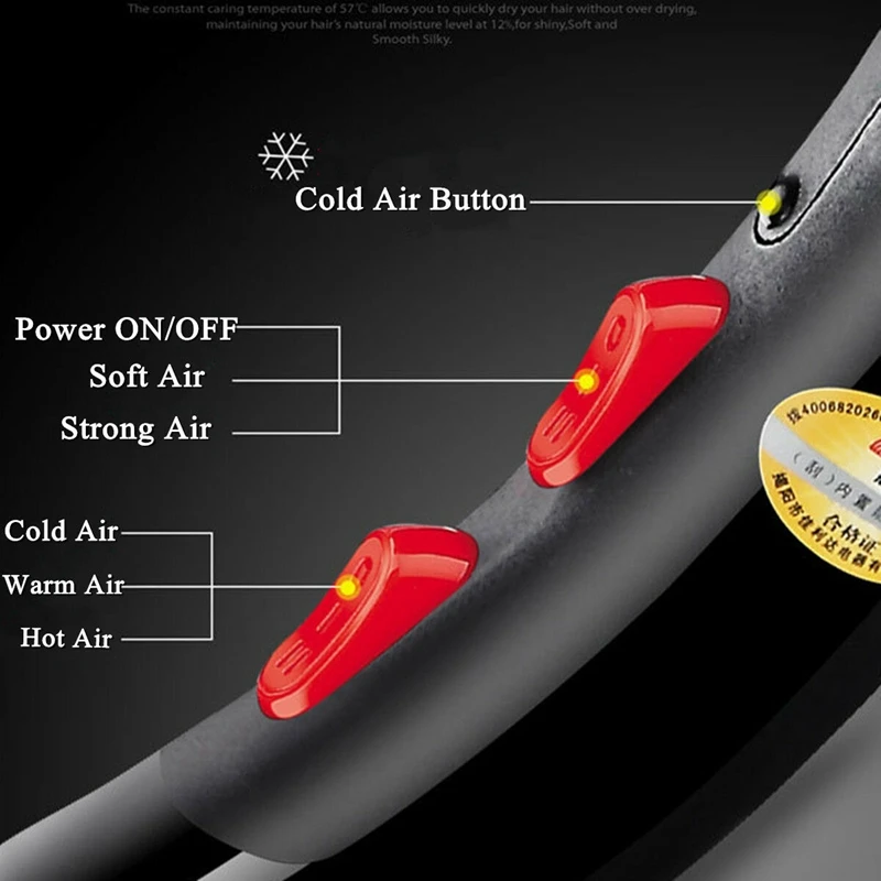 Горячая TOD-2400W Профессиональный электрический фен для волос салон 3 скорости 2 тепла парикмахерские фен ЕС Plug