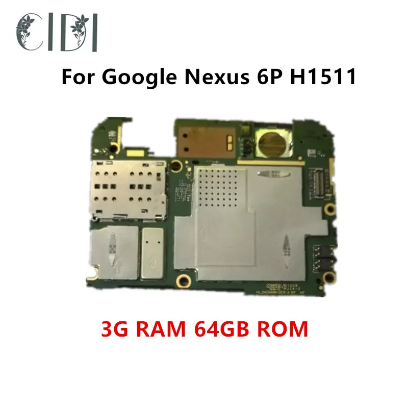 Марка CIDI разблокированная подержанная плата для Google Nexus 6 P материнская плата для huawei Google Nexus 6 P материнская плата H1511 3g ram 64 Гб rom