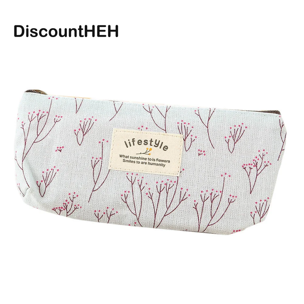 

Hot Sale New Flower Floral Pencil Pen Canvas Case Cosmetic Makeup Tool Bag Storage Pouch Purse
