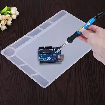 

1PC Heat-resistant Silicone Mat Heat Gun BGA Soldering Insulation Pad Repair Tool Smart Phone Maintenance Platform Desk Mat