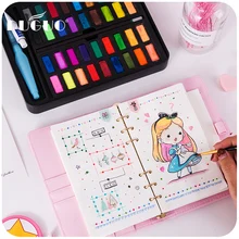 DUGUO милые канцелярские принадлежности акварель в порошке пигмент твердые упаковки 36 цветов Набор начинающих Ручная Роспись Коробка кистей Kawaii канцелярские принадлежности