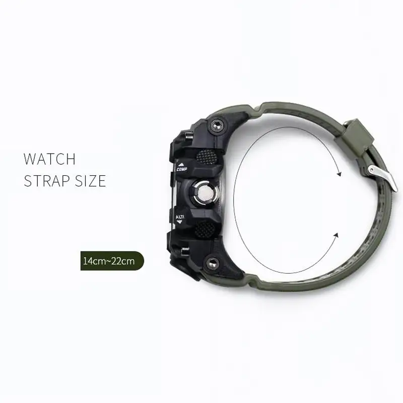 Cena Drop Shipping marka smael podwójny wyświetlacz na rękę wojskowy zegar kwarcowy męski prezent LED cyfrowy męski zegarek sportowy dla mężczyzn godzin