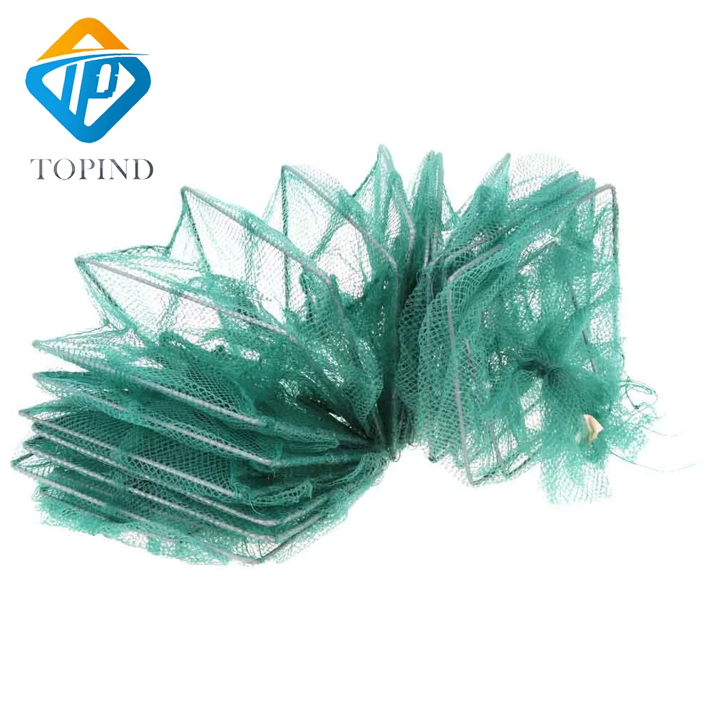 

1PC Trap Crawfish/Ell/Grass Shrimp/Crawdads Trap Steel Bait Traps Storage Fishing Net Bucket TOPIND Fishing Tackle Accessory