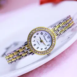 2018 новые часы Для женщин мода Diamond Элитный бренд Кварцевые Часы Дамские сетчатые Нержавеющая сталь Для женщин s Часы Relogio Feminino часы
