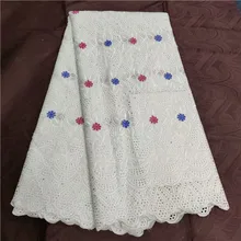 Швейцарская вуаль кружевная швейцарская в африканском стиле хлопковая вышитая ткань мягкая ткань из Дубая Африканское парчовое ткани 5 ярдов/партия