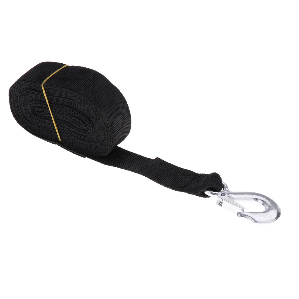 MagiDeal 7.5m Boat Winch Trailer Replacement Webbing Nylon Strap With Heavy Duty Hook Boat Winch Trailer Strap  