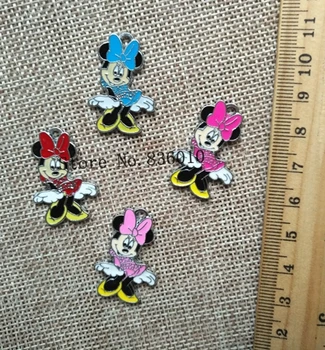 

NEW Cartoon 20pcs Mix Cartoon Minnie 4color Charm Pendants DIY Jewelry Making Party Favors