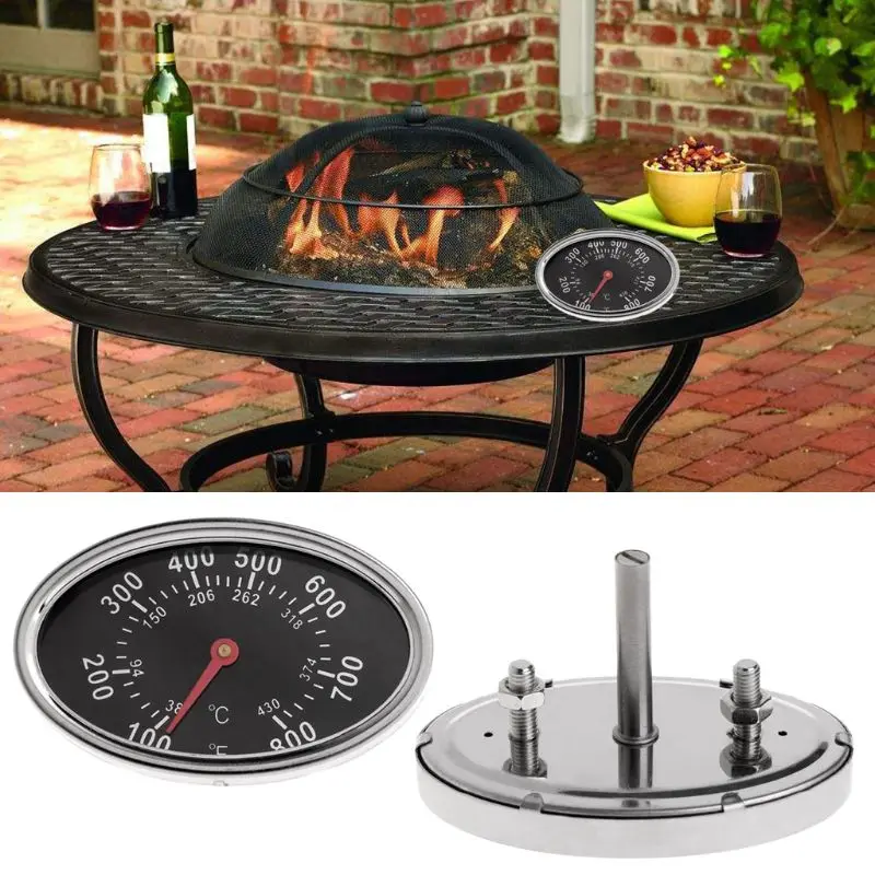 

100-800F BBQ Gas Grill Lid Thermometer Gauge Camping Cooking Temp Heat indicator 22551