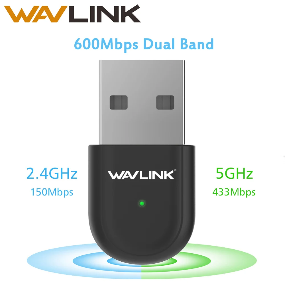 

Wavlink Mini USD WiFi Adapter 600Mbps Wireless Network Card wifi USB WPS IEEE802.11b/g/n for Windows XP/Vista/7/8/8.1/10 MAC OS